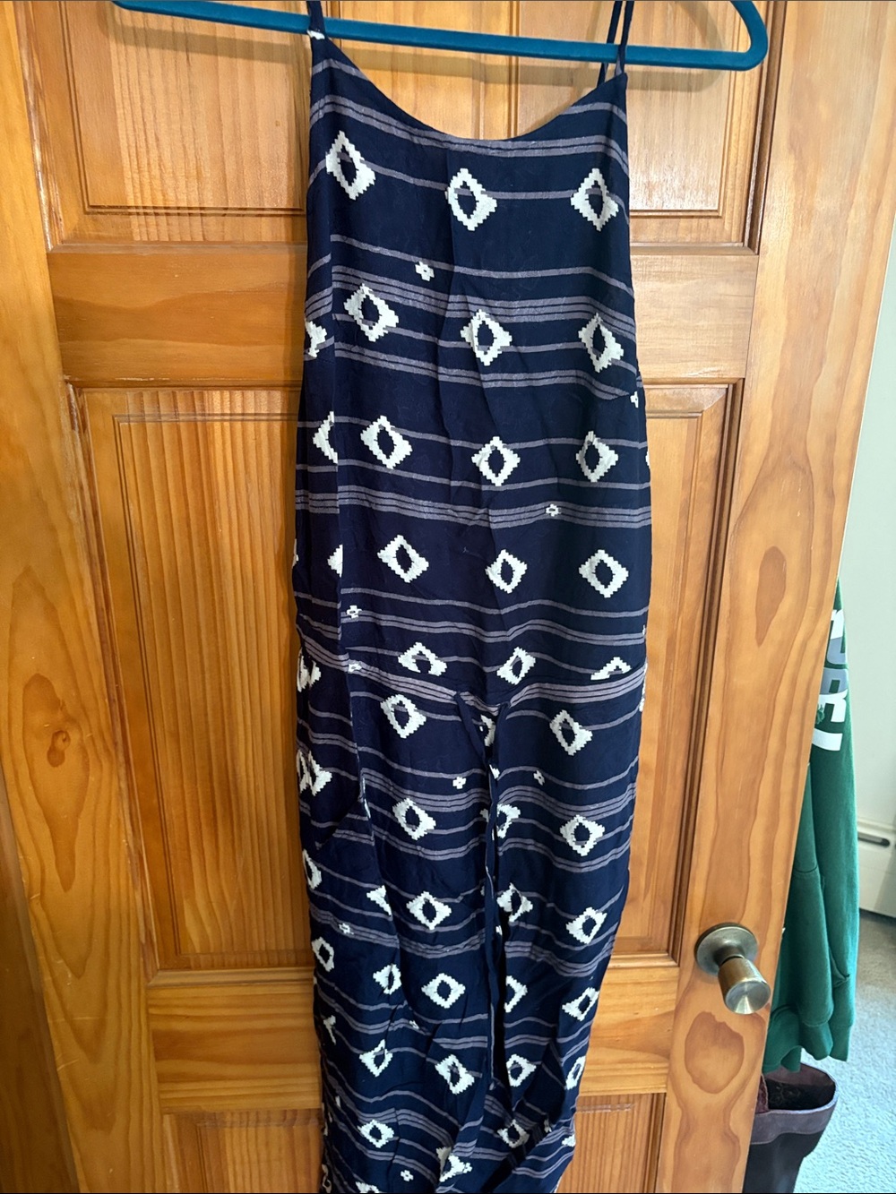 Roxy brand Navy Diamond Print Jumpsuit